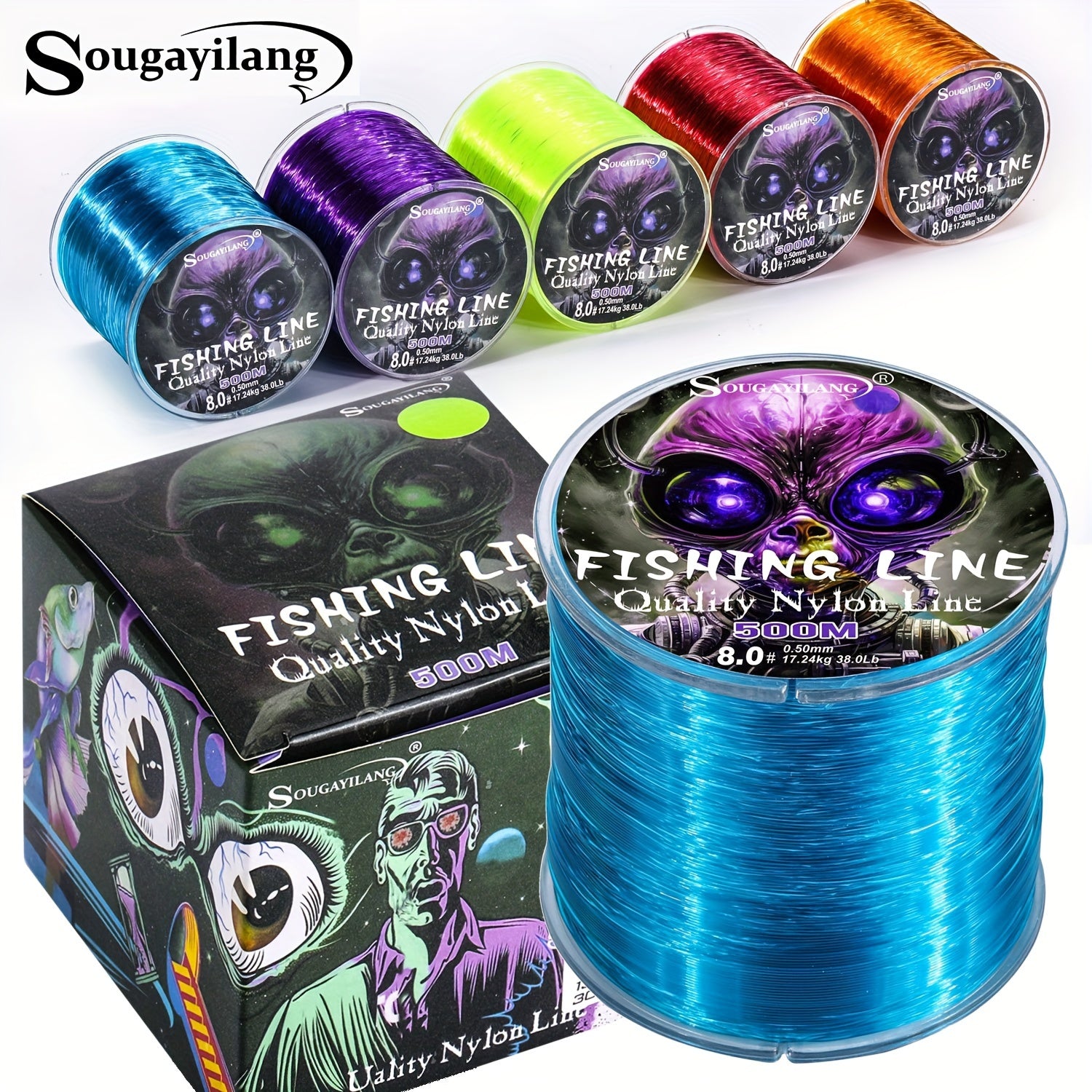 Sougayilang 500m/547yds Fishing Line, Wear-resistant Nylon Line, Fishing Accessories - The Superior Findings Depot