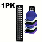 1 Wall-Mounted Hat Rack - 16-Hat Capacity No-Nail Adhesive