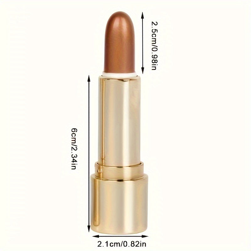 3D Highlighting & Contouring Stick, Side Shadow Face Concealer Stick, Eye Brightening Swivel Stick, Small Golden Tube Pearly Glitter Concealer Stick, Makeup For All Skin Tones For Music Festival - The Superior Findings Depot