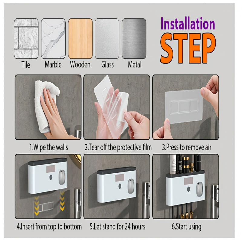 I-Smart Toothbrush Sanitizer - I-Automatic Toothpaste Dispenser Efakwe Odongeni I-USB