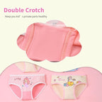 8-Pack Girls' Underwear - Pink Briefs Unicorn & Mermaid Print