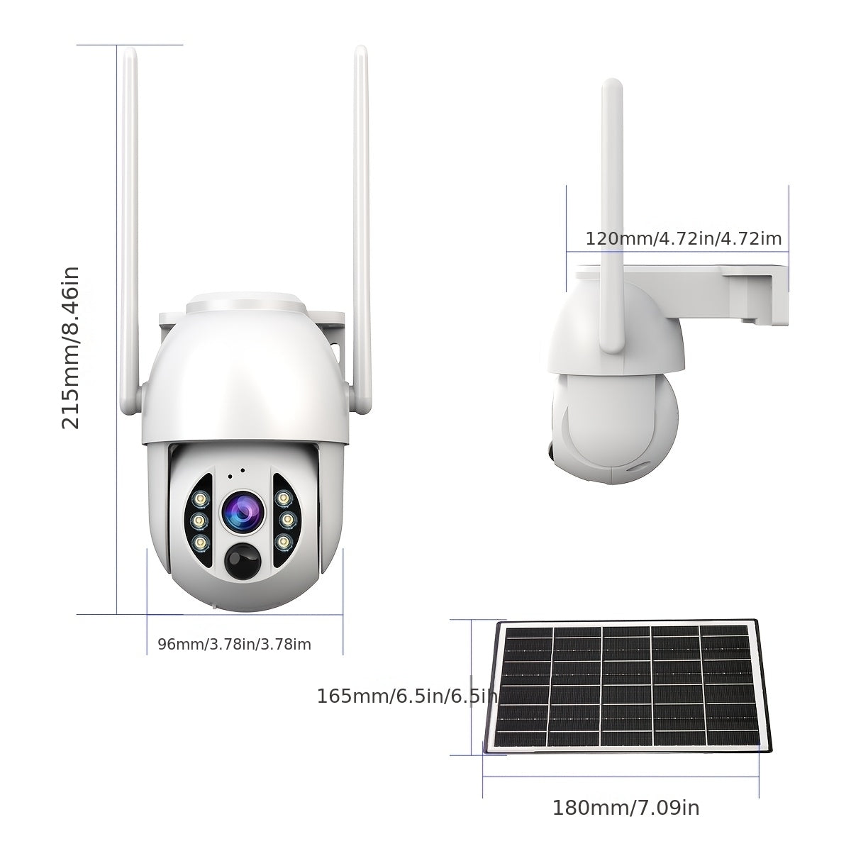 JOOAN Outdoor Solar Wireless Security Camera with 2G/3G/4G, Full HD Night Vision, Motion Tracking Alert, IPX6, Battery, 1296p Resolution, 2-Way Audio, Solar Charging, For Villa, Farm, Farm Surveillance, Modern Surveillance, D - The Superior Findings Depot