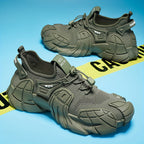 Ama-Sneakers Agqokiwe Aphefumulayo Amadoda - Okuthambile Okungasheleli Okuluhlaza Okwe-Olive