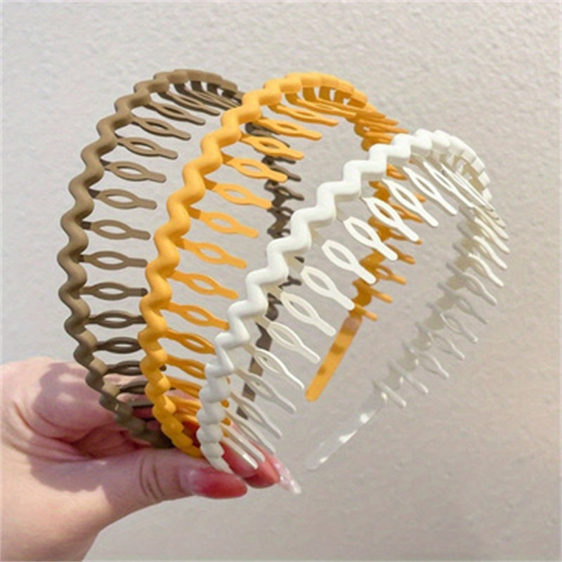 Hair Clip Frosted Color Headband Women's Non-slip Band Teeth Simple Pressure Headband Face Headband Hair Accessories - The Superior Findings Depot