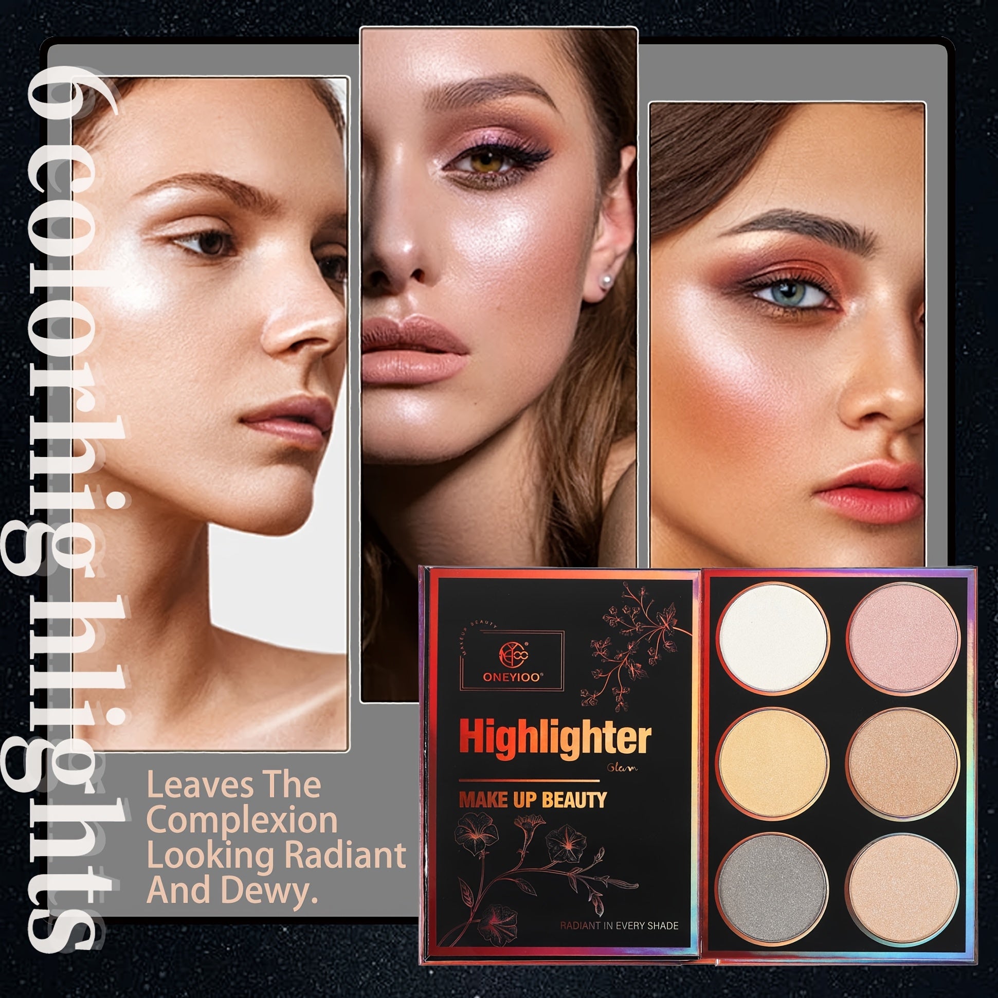 4-Page Makeup Palette, 55 Colors: 24 Eyeshadow Shades (Matte & Glitter), 6 Lip Colors, 9 Contour & Concealer Shades, 6 Highlighter & Eyeshadow Palettes in Berry, Pink, Purple, Red, Golden - Perfect Gift for Women on Special O - The Superior Findings Depot