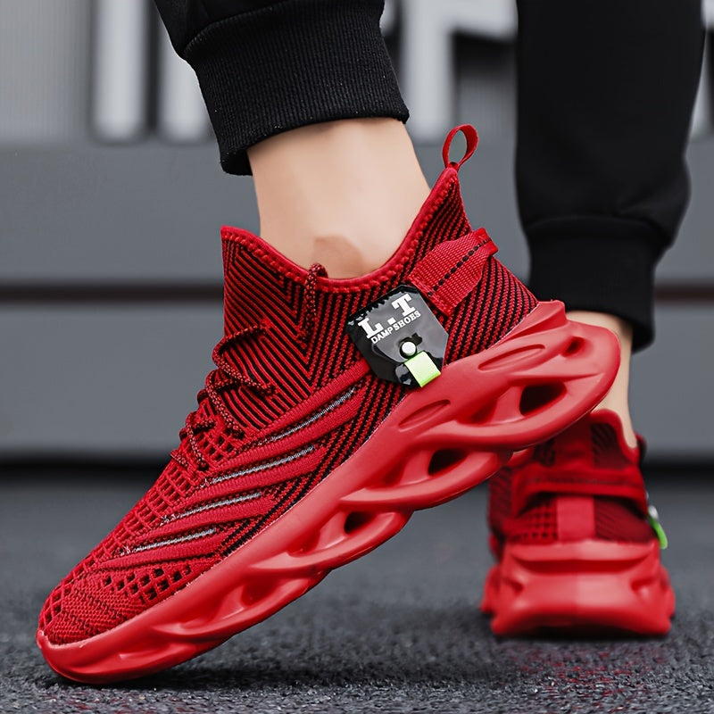 Izicathulo Zokugijima Ezilula Zabesilisa Ezinobukhulu Obungaphezulu - I-Breathable Mesh Lace-Up