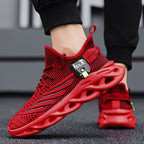 Izicathulo Zokugijima Ezilula Zabesilisa Ezinobukhulu Obungaphezulu - I-Breathable Mesh Lace-Up