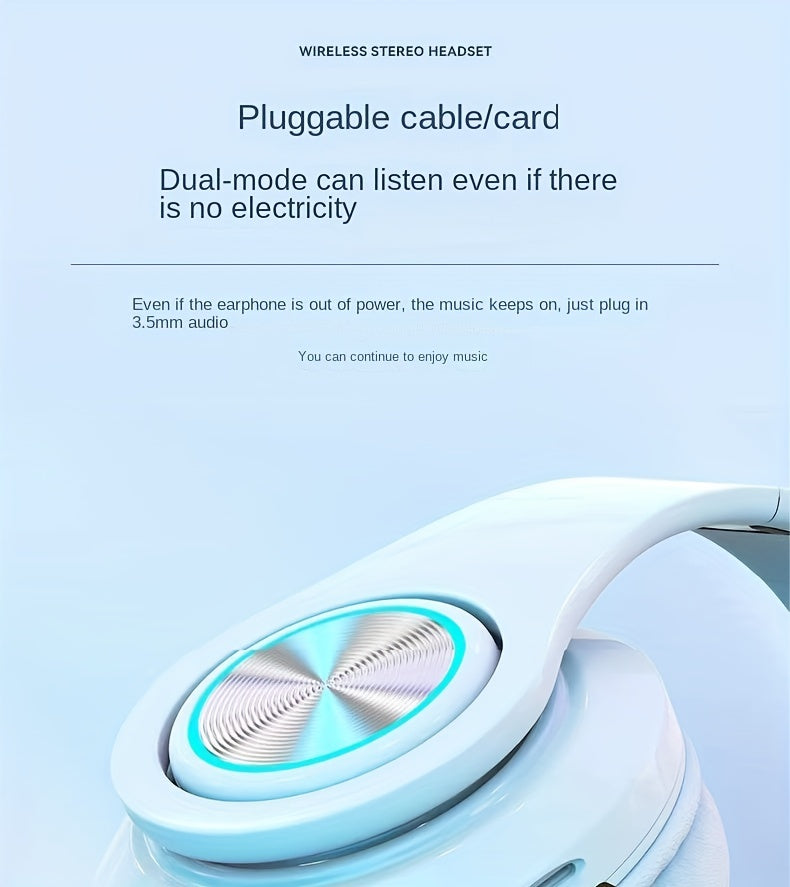 39 Luminous Wireless Headphones with Plug-in, Wired and Wireless Multifunctional Use - The Superior Findings Depot