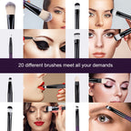 20/34pcs Makeup Brush Set and 8pcs Mini Makeup Brush Professional Soft Synthetic Powder Foundation Eyeshadow Makeup Brush Cosmetics Suitable for Beginners - The Superior Findings Depot