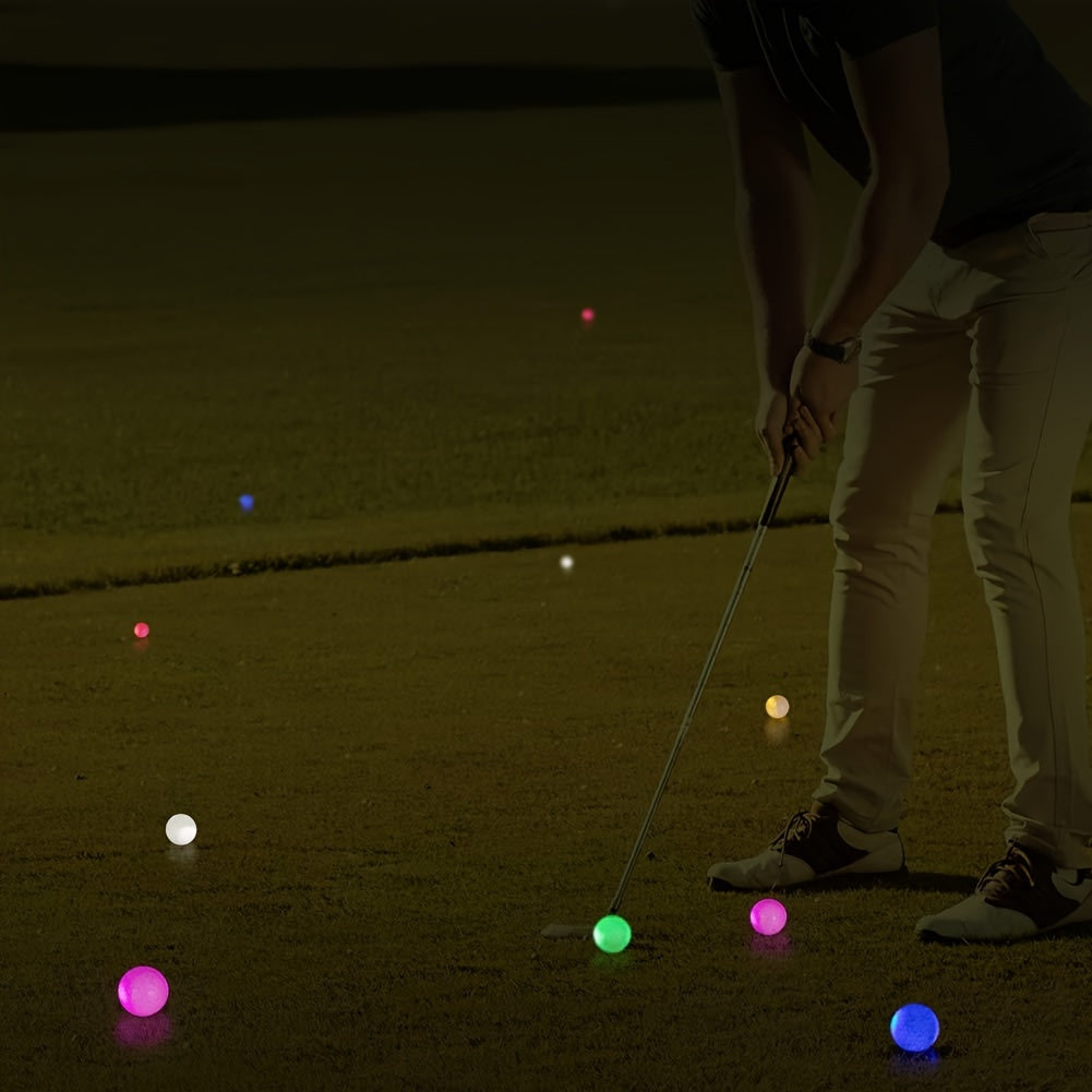 Glow Dark Golf Balls - 3/6/12pcs Resettable Time LED Luminous