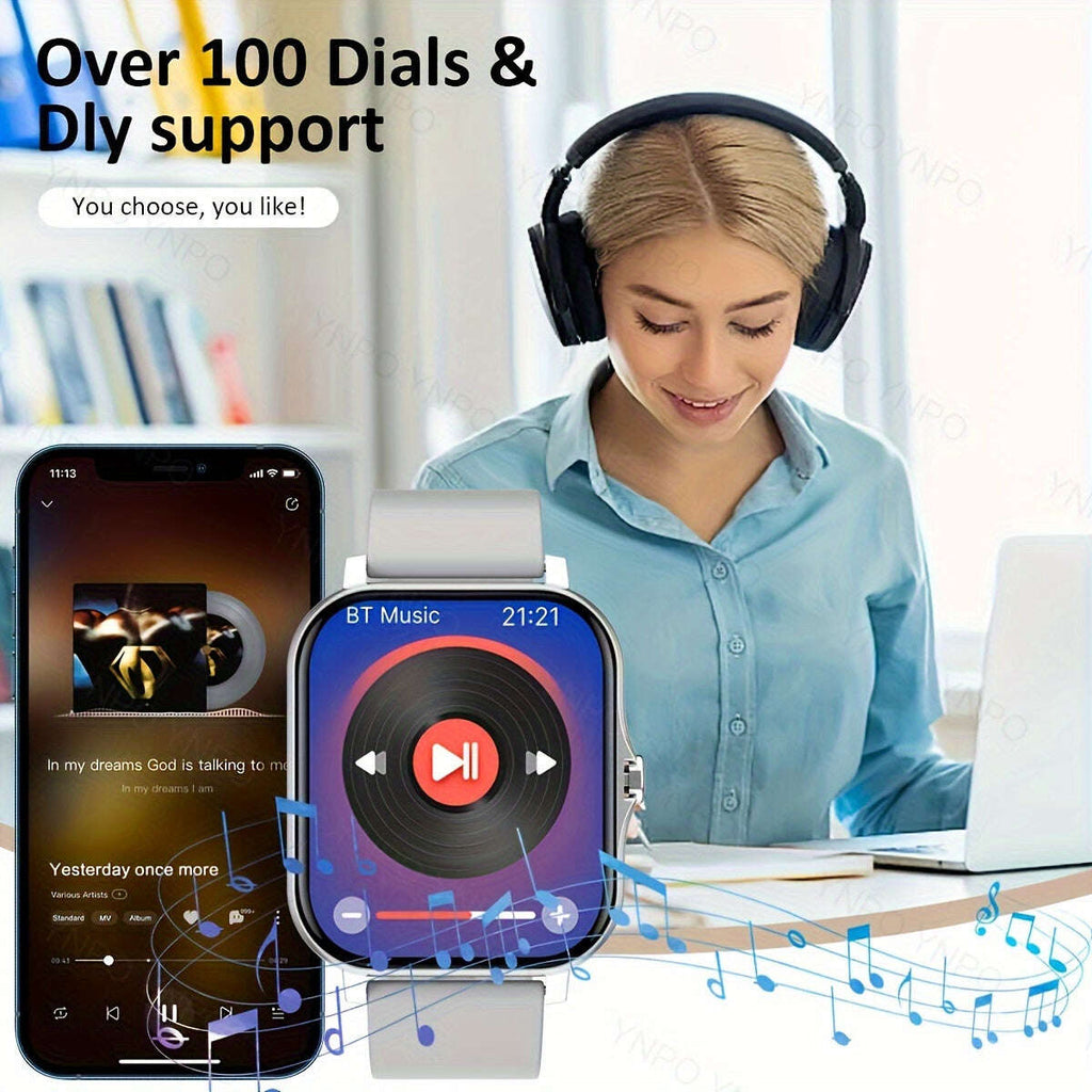 New Smart Watch with Wireless Calling/receiving, Multiple Sports Modes, Camera Control, Message Notification, Borderless Ultra-thin Design, Suitable for Android And iPhone, Unisex As A Gift - The Superior Findings Depot