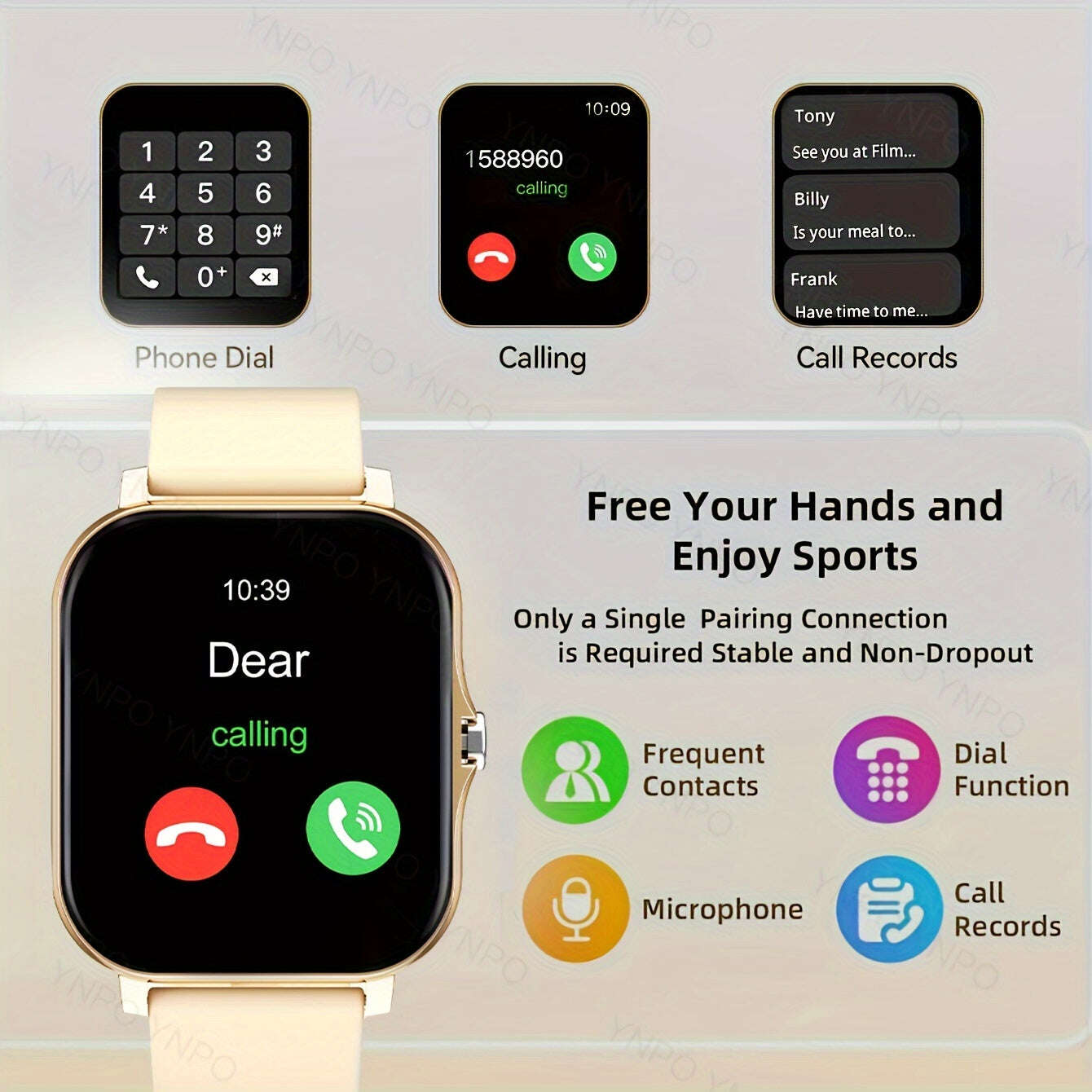 New Smart Watch with Wireless Calling/receiving, Multiple Sports Modes, Camera Control, Message Notification, Borderless Ultra-thin Design, Suitable for Android And iPhone, Unisex As A Gift - The Superior Findings Depot