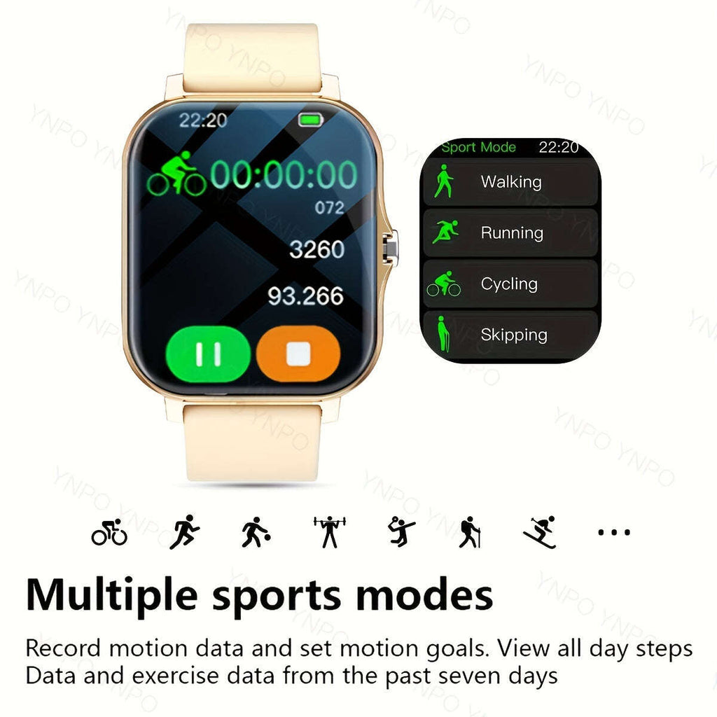 New Smart Watch with Wireless Calling/receiving, Multiple Sports Modes, Camera Control, Message Notification, Borderless Ultra-thin Design, Suitable for Android And iPhone, Unisex As A Gift - The Superior Findings Depot