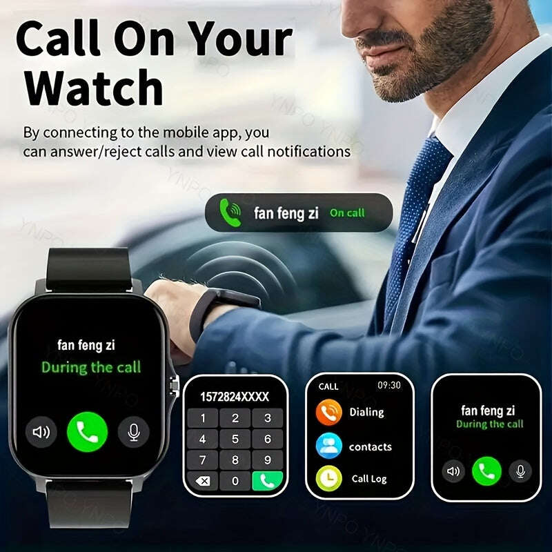 New Smart Watch with Wireless Calling/receiving, Multiple Sports Modes, Camera Control, Message Notification, Borderless Ultra-thin Design, Suitable for Android And iPhone, Unisex As A Gift - The Superior Findings Depot