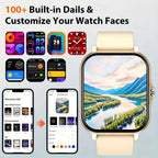 New Smart Watch with Wireless Calling/receiving, Multiple Sports Modes, Camera Control, Message Notification, Borderless Ultra-thin Design, Suitable for Android And iPhone, Unisex As A Gift - The Superior Findings Depot