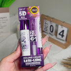 QICI 5D EXTREME 2in1 Mascara + Eyeliner Set - Waterproof, Long-Lasting, Smudge-Proof, Volume & Length Enhancing, Black Liquid Eyeliner with 10ml Brush, 24-Hour Wear, 1pc/2pcs, Beauty Essentials|Bold Eye Makeup|Smudgeproof Lin