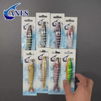Fishing Lures Multi Jointed Swimbait Crankbait Slow Sinking Bionic Artificial Bait Freshwater Saltwater Trout Bass Fishing Accessories 20g 0.7oz/13.5cm 5.31inch, Trout Lure, Lifelike Bait, Crankbait Design, Precisioncrafted L