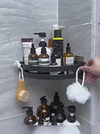 2pcs Modern ABS Corner Shelves - Durable, No-Drill Bathroom Storage for Sink, Toilet & Shower Organization