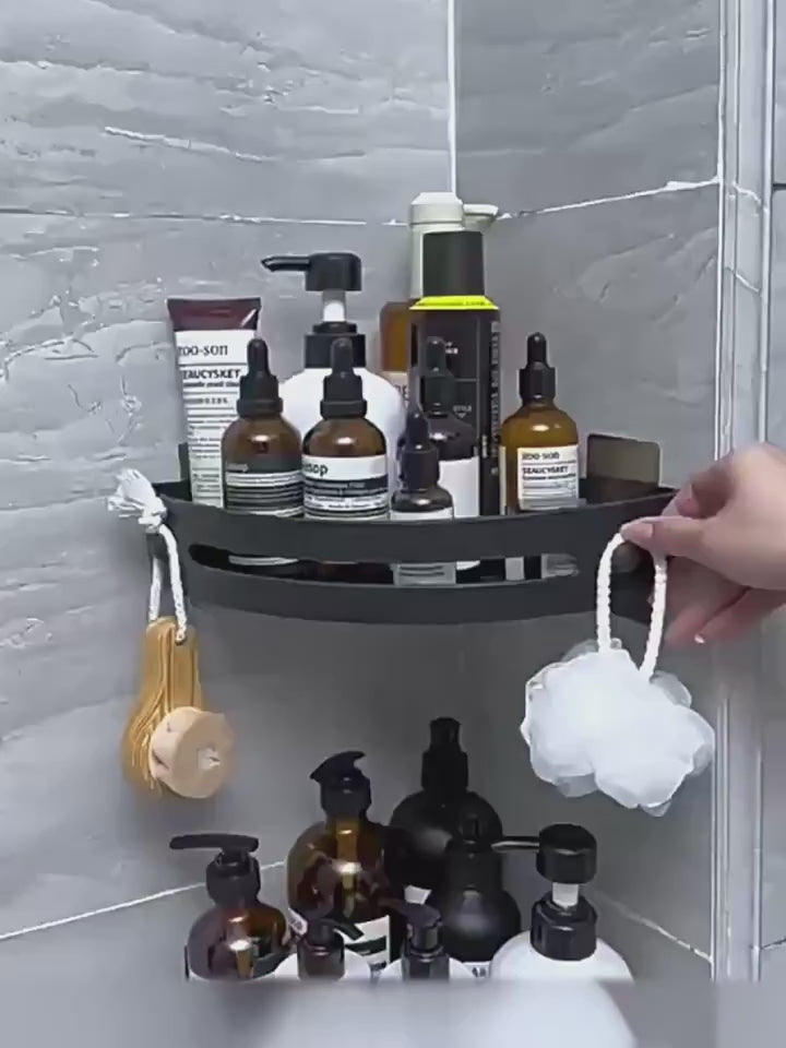 2pcs Modern ABS Corner Shelves - Durable, No-Drill Bathroom Storage for Sink, Toilet & Shower Organization