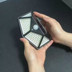 New 100LED wall sensor light, intelligent light sensor, solar charging, brightness automatic adjustment, outdoor solar sensor light, four side luminous human sensor wall light