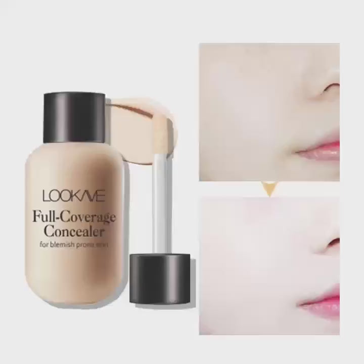 Lightweight Small Mini Bottle Liquid Concealer - Full Coverage For Acne, Dark Circles, And Blemishes, Travel Size