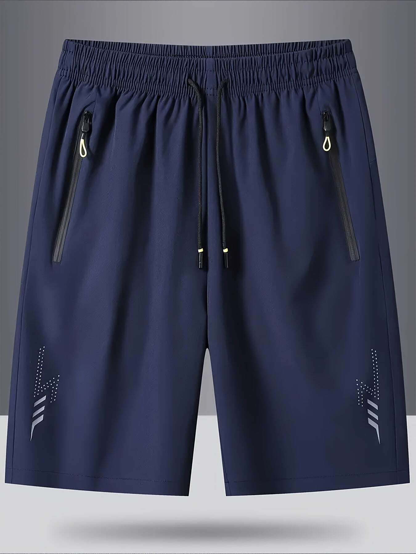 [Soft Comfortable] 3pcs Men's Ice Silky Fiber Fabric Sport Shorts - Soft Comfortable Quick-Dry Athletic Shorts with Lightning Print, Regular Fit Casual & Gym Shorts for Gym, Travel, Trendy Design, Breathable Material, Summer - The Superior Findings Depot