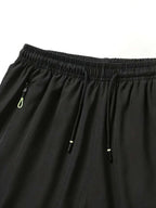 [Soft Comfortable] 3pcs Men's Ice Silky Fiber Fabric Sport Shorts - Soft Comfortable Quick-Dry Athletic Shorts with Lightning Print, Regular Fit Casual & Gym Shorts for Gym, Travel, Trendy Design, Breathable Material, Summer - The Superior Findings Depot