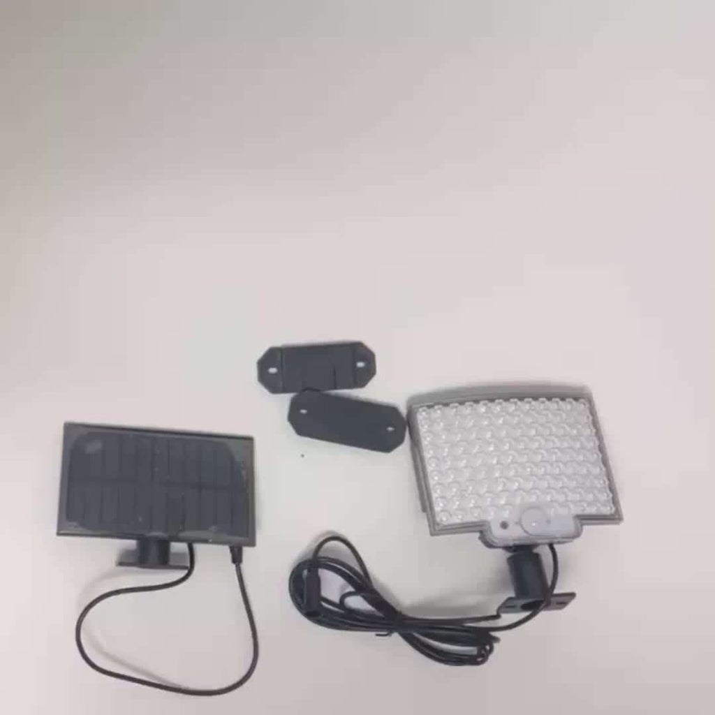 [Solar Wall Sconce] solar wall sconce, 106 LED solar outdoor light with motion sensor, adjustable angle, yard garden solar wall sconce with 110inch cable - The Superior Findings Depot