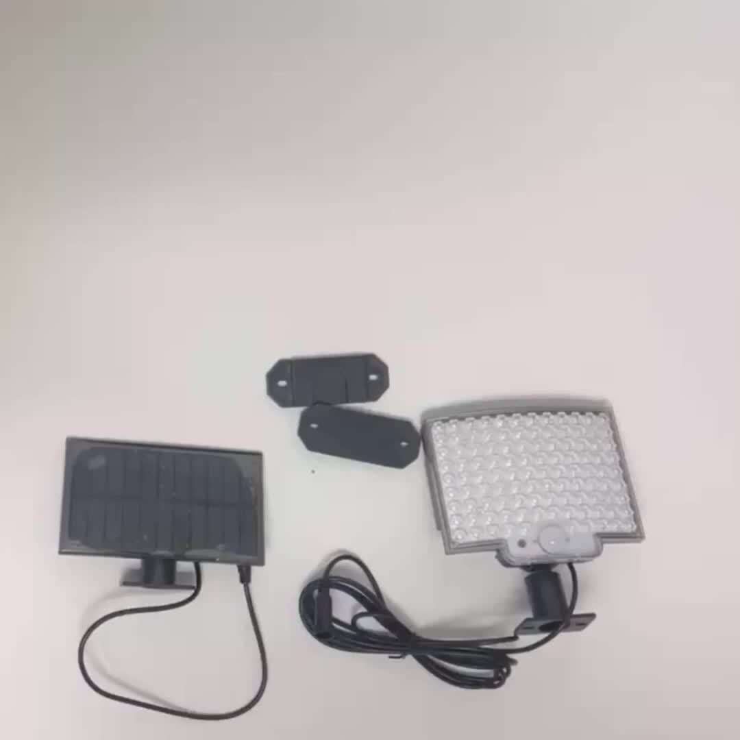 [Solar Wall Sconce] solar wall sconce, 106 LED solar outdoor light with motion sensor, adjustable angle, yard garden solar wall sconce with 110inch cable - The Superior Findings Depot